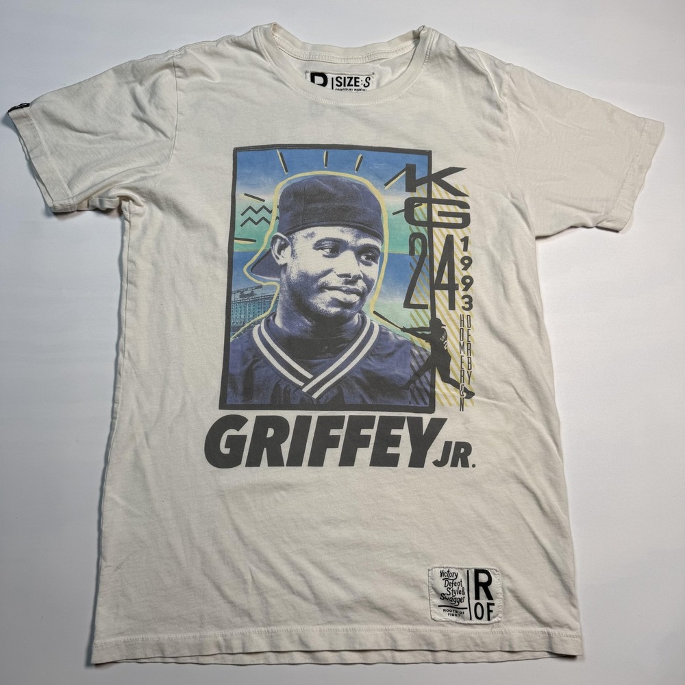 Seattle Mariners Shirt Mens Small White MLB Ken Griffey Jr Roots Of Fight